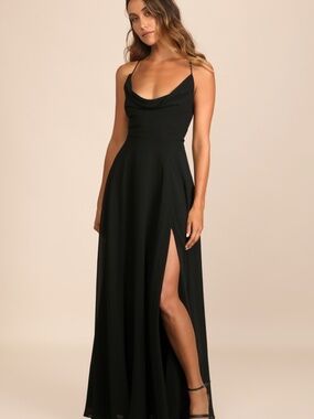 Lulus | Dresses | Nwt Lulus Valhalla Sequin Laceup Maxi Dress Navy Blue Sz  L | Poshmark